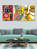 999Store wooden stretched Abstract Face Wall Art paintings for home decor big size Wall Hanging Canvas wall frame for living room (Multicolour, Set of 3 Canvas, 54X30 Inches ) 3FCanvas242