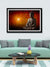 999STORE Fiber framed art painting wall paintings for living room big size gautam buddha with frame lord budha large (Canvas 36X54 Inches Black) BLF36540375