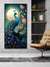999Store Peacock Sitting On Tree With Flower And Moon View Modern Art Long Big Canvas Wall Painting BoxF24X48001