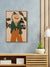 999Store floating frame fashion girl vertical painting for wall (Canvas_Golden Frame_16X24 Inches )Golden001