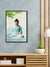 999Store floating frame sitting Buddha vertical painting for wall (Canvas_Black Frame_16X24 Inches )Black005