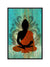 999Store floating frame sitting Buddha vertical painting for wall (Canvas_Black Frame_16X24 Inches )Black009