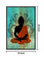 999Store floating frame sitting Buddha vertical painting for wall (Canvas_Black Frame_16X24 Inches )Black009