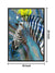 999Store floating frame zebra art vertical painting for wall (Canvas_Black Frame_16X24 Inches )Black011