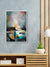 999Store floating frame landscape abstract vertical painting for wall (Canvas_White Frame_16X24 Inches )White027