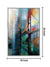 999Store floating frame abstract modern art vertical painting for wall (Canvas_White Frame_16X24 Inches )White030