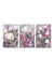 999Store Wooden Stretched Canvas White Roses Acrylic Big Size Wall Pictures Hanging Frames (Multicolour, 54x30 Inches, 3fcanvas120) -Set of 3