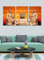 999Store printed Golden Buddha Color Yellow Art buddha wall painting living room big size set of 3 large wall hanging decor ( Canvas_30X54 Inches )3FCanvas182