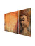 999Store canvas Brown buddha budha lord gautam buddha budha face painting with frame big size set of 3 large wall hanging decor wall arts set of 3