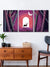 999Store Wooden Stretched  Moonlight With Deer Wall Art Canvas Painting