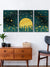 999Store Wooden Stretched  abstract painting paintings for living room Moonlight With Stars Wall Art Canvas Painting