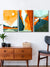 999Store Wooden Stretched  abstract canvas paintings for living room Abstract Sunset Wall Art Canvas Painting