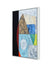 999Store floating frame abstract vertical painting for wall (Canvas_White Frame_16X24 Inches )White040