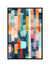 999Store floating frame abstract vertical painting for wall (Canvas_Black Frame_16X24 Inches )Black041