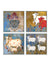 999Store Framed wall painting for modern art big size  cow (Set of 4 Panels Canvas Print 27X27 Inches White) 4PCanvas010