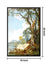 999Store floating frame river with tree nature vertical painting for wall (Canvas_Black Frame_16X24 Inches )Black059