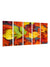 999Store Multicolor Leaves painting with frame for bedroom living room wall art panels hanging leaves painting Set of 5 frames