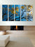 999Store Yellow Leaves Tree painting for wall living room bedroom home wall decoration items wall art panels tree paintings for living room Set of 5 frames