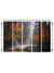 999Store wall paintings wall frames for home decoration  Autum forest wall art panels hanging painting Set of 5 frames
