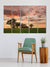 999Store Natural Sunset with tree art painting for home and office wall decor bedroom living room wall art panels hanging sunset painting Set of 5 frames