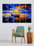 999Store Abstract Blue Boat painting for living room bedroom decoration items wall art panels hanging boat paintings for living room Set of 5 frames