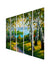 999Store Green Forest wall painting for home and office wall decoration Wall Art Panels Hanging nature paintings for living room Set of 5 Frames