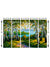 999Store Green Forest wall painting for home and office wall decoration Wall Art Panels Hanging nature paintings for living room Set of 5 Frames