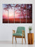 999Store living room decorative items modern living room decoration items  Autum red leaves Forest wall art panels hanging painting Set of 5 frames