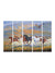 999Store wall decoration items for bedroom painting frames for living room  Running Horses wall art panels hanging painting Set of 5 frames