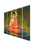 999Store decorative items for bedroom wooden wall decor set  Meditating Buddha wall art panels hanging painting Set of 5 frames