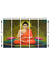 999Store decorative items for bedroom wooden wall decor set  Meditating Buddha wall art panels hanging painting Set of 5 frames