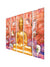 999Store wall paintings painting for bedroom with frame  Golden Meditating Buddha wall art panels hanging painting Set of 5 frames