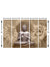 999Store frame for wall decoration hall decorative items for home wall  Meditating Buddha and flowers wall art panels hanging painting Set of 5 frames