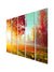 999Store wall decor for living room wooden frame paintings for home decor  Autumn red leaves Tree wall art panels hanging painting Set of 5 frames