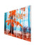 999Store home decor living room decoration  Red leaves tree forest wall art panels hanging painting Set of 5 frames