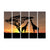 999Store 5 panel wall painting wall frames for living room with frame wall hanging Two african giraffes at Nal park