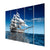 999Store 5 panel wall painting wall frames for living room with frame wall hanging sea boat