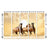 999Store 5 panel wall painting wall frames for living room with frame wall hanging Three brown Horse Run On The Sun
