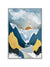 999Store floating frame sun rise mountain vertical painting for wall (Canvas_White Frame_16X24 Inches )White076