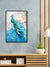 999Store floating frame peacock vertical painting for wall (Canvas_Black Frame_16X24 Inches )Black077
