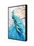 999Store floating frame peacock vertical painting for wall (Canvas_Black Frame_16X24 Inches )Black077
