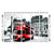 999Store 5 panel wall painting wall frames for living room with frame wall hanging Classic London Double Deckar Red Bus And Modern London - 999Store