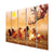 999Store 5 panel wall painting wall frames for living room with frame wall hanging Horse Running in the jungle - 999Store