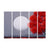999Store 5 panel wall painting wall frames for living room with frame wall hanging Moonlight background with Red color tree - 999Store