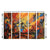 999Store 5 panel wall painting wall frames for living room with frame wall hanging Musician with drums. Rock drummer player abstract bed - 999Store