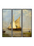 999Store Men'S With Boat Painting 3 Set Painting For Wall ( Set Of 3 Panels Canvas Print 78X76 Cm Black) Bl3Fcanvas018