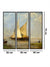 999Store Men'S With Boat Painting 3 Set Painting For Wall ( Set Of 3 Panels Canvas Print 78X76 Cm Black) Bl3Fcanvas018