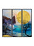 999Store Natural Landscape Paintings For Living Room 3 Piece Painting For Living Room ( Set Of 3 Panels Canvas Print 78X76 Cm Black) Bl3Fcanvas024