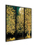 999Store Moon With Golden Tree Paintings For Living Room 3 Frame Set Wall Decor ( Set Of 3 Panels Canvas Print 78X76 Cm Black) Bl3Fcanvas047