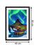 999Store Fiber modern art paintings |  mountain painting mountain wall painting wall Painting Aurora Mountain (Set Of 1 Paper 40X60 cm Black) BLF4060205163